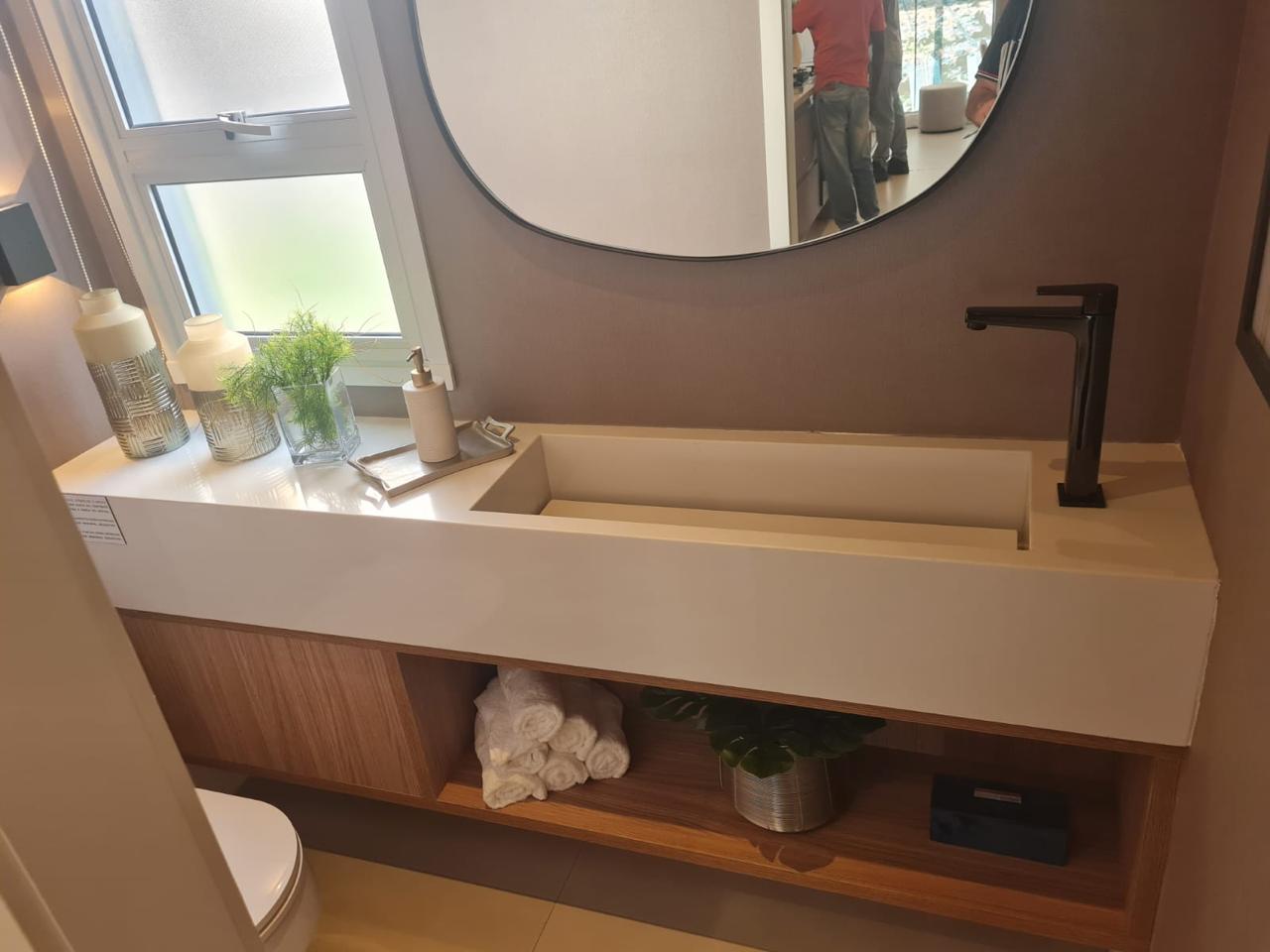 Premium Washbasin with Linear Sculpted Sink